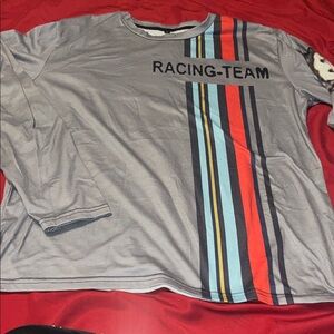 Racing Team Gray Long Sleeve Shirt